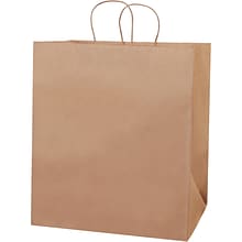 Staples 14 x 10 x 15 1/2 Shopping Bags, Kraft, 200/Carton (BGS107K)