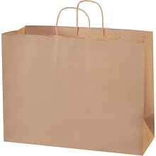 Staples 16 x 6 x 12 Shopping Bags, Kraft, 250/Carton (BGS108K)