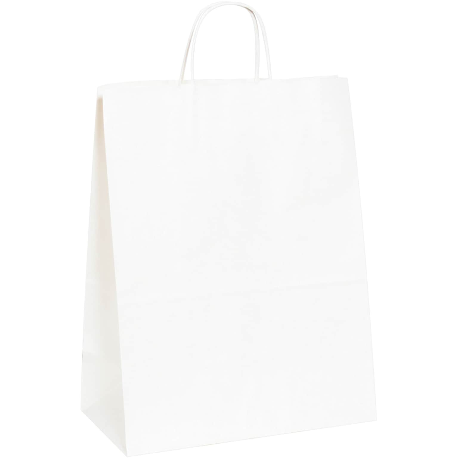 Staples 13 x 7 x 17 Shopping Bags, White, 250/Carton (BGS106W)