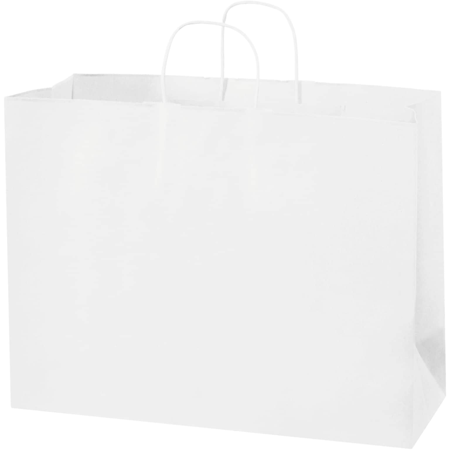 Staples 16 x 6 x 12 Shopping Bags, White, 250/Carton (BGS108W)