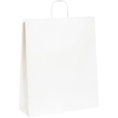 Staples 16 x 6 x 19 1/4 Shopping Bags, White, 200/Carton (BGS110W)