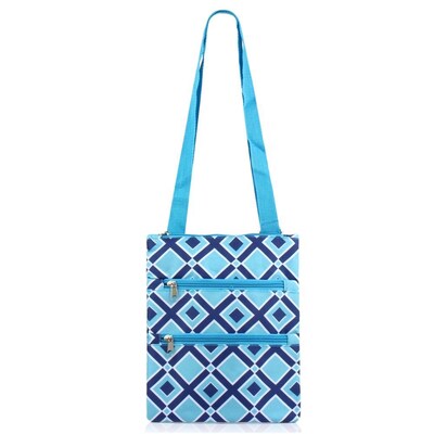 Zodaca Women Lightweight Small Messenger Shoulder Handbag Cross Body Purse Bag for Work Shopping Traveling - Turquoise
