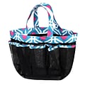 Zodaca Lightweight Mesh Shower Caddie Bag Quick Dry Bath Organizer Carry Tote Bag for Gym Camping - Blue Graphic