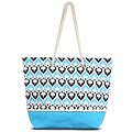 Zodaca Spade Women Handbag Ladies Large Shoulder Tote Purse Messenger Bag (Size: 18.5 L x 5.5  W x 14.5 H) - Blue