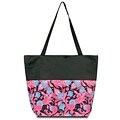Zodaca Large All Purpose Lightweight Handbag Shopping Travel Tote Carry Shoulder Zipper Bag - Pink Paisley