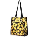 Zodaca Lightweight All Purpose Handbag Zipper Carry Tote Shoulder Bag for Travel Shopping - Yellow Softball
