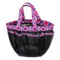 Zodaca Lightweight Mesh Shower Caddie Bag Quick Dry Bath Organizer Carry Tote Bag for Gym Camping - Purple/Pink