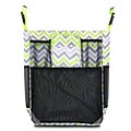 Zodaca Baby Cart Strollers Bag Buggy Pushchair Organizer Basket Storage Bag for Walk Shopping - Gray/Green Chevron