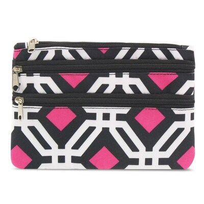 Zodaca Women Coin Purse Wallet Zipper Pouch Bag Card Holder Case - Black Graphic