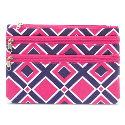 Zodaca Women Coin Purse Wallet Zipper Pouch Bag Card Holder Case - Times Square Pink