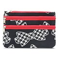 Zodaca Women Coin Purse Wallet Zipper Pouch Bag Card Holder Case - Hounds Tooth Bow Tie