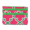 Zodaca Women Coin Purse Wallet Zipper Pouch Bag Card Holder Case - Pink Quatrefoil