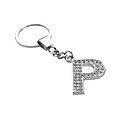 Insten Glamorous Alphabet Patterned Letter P Keychain with White Crystals