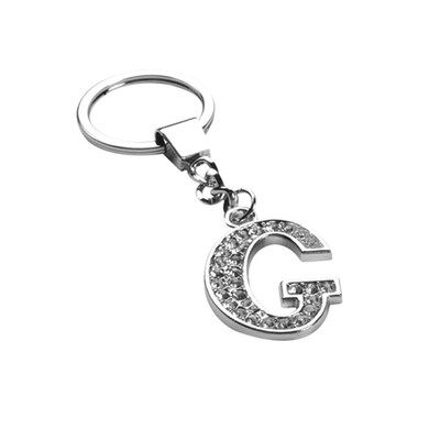 Insten Glamorous Alphabet Patterned Letter G Keychain with White Crystals