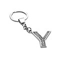 Insten Glamorous Alphabet Patterned Letter Y Keychain with White Crystals
