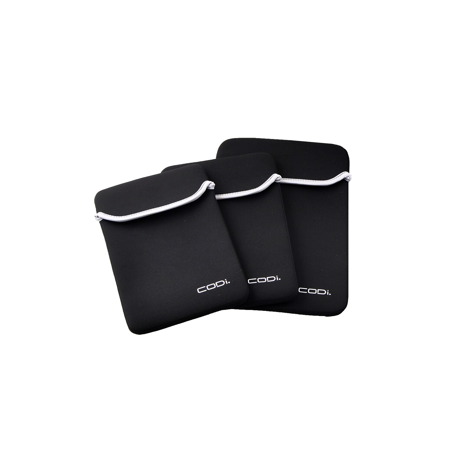 CODi Laptop Slip Sleeve, Black Neoprene (C1279)