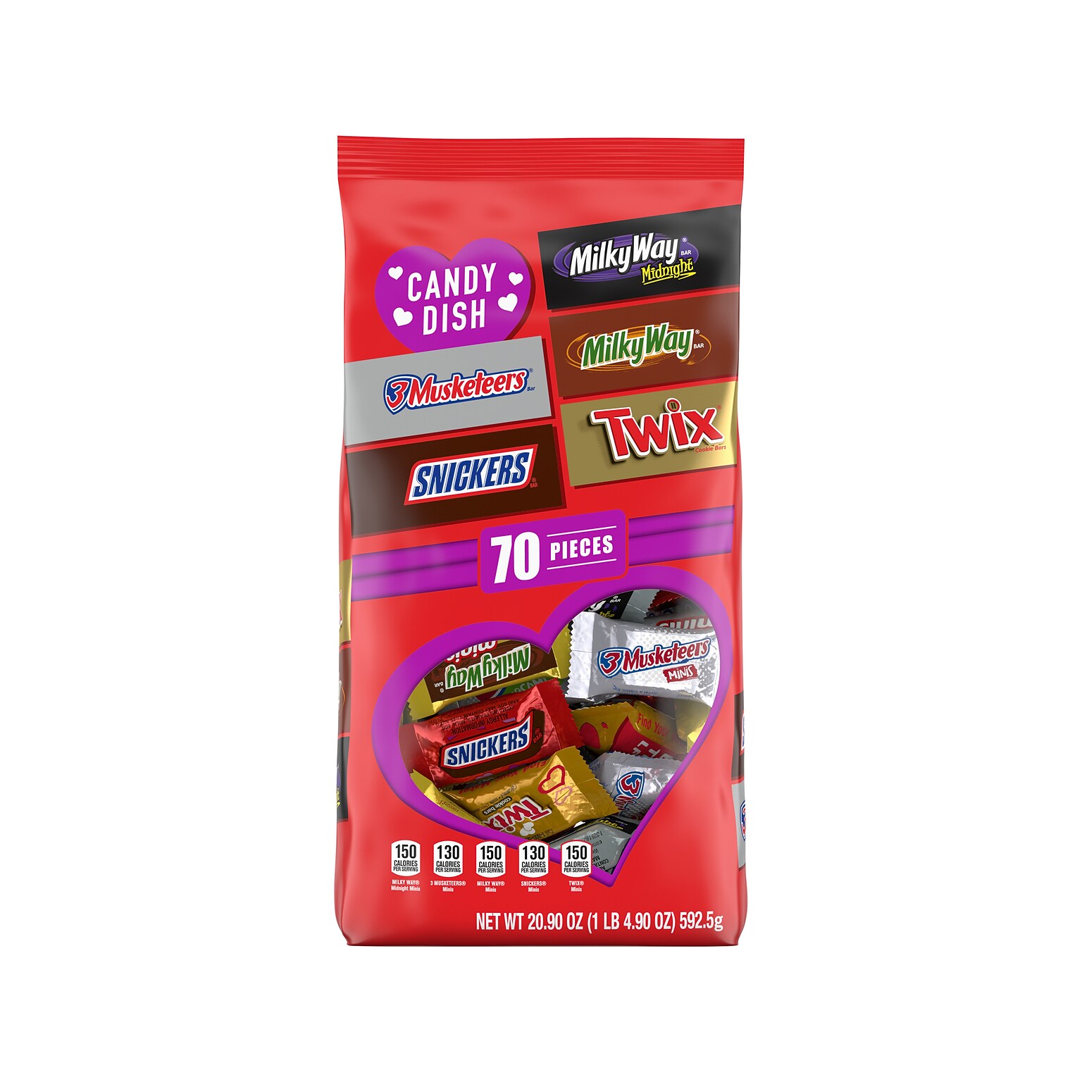 Mars Candy Dish Valentines Minis Mix, 20.9 oz. (425611)