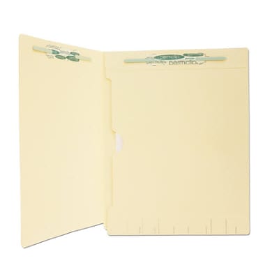 Medical Arts Press End-Tab Full Pocket Folder, 2-Fastener, Letter, Manila, 50/Box (50661)