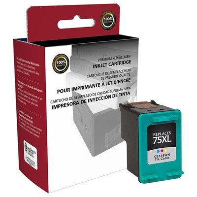 Clover Imaging Group Remanufactured Tri-Color High Yield Ink Cartridge Replacement for HP 75XL (CB33