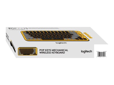 Logitech POP Keys Wireless Mechanical Keyboard, Blast Yellow (920-010707)