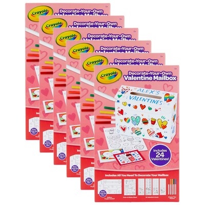 Crayola® Valentines Mailbox Kit, 6 Kits (BIN40559-6)