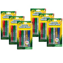 Crayola Washable Glitter Glue, Bold, 5 Per Pack, 6 Packs (BIN693522-6)