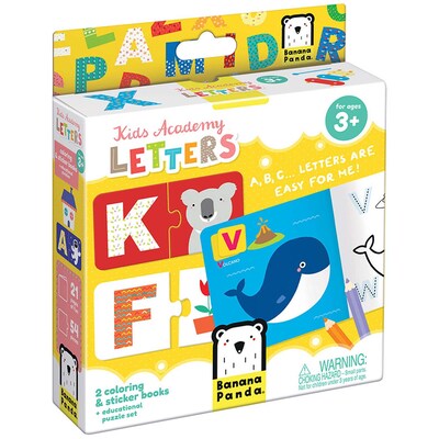 Banana Panda Kid Academy Letters, Coloring Book & Puzzles (BPN77373)