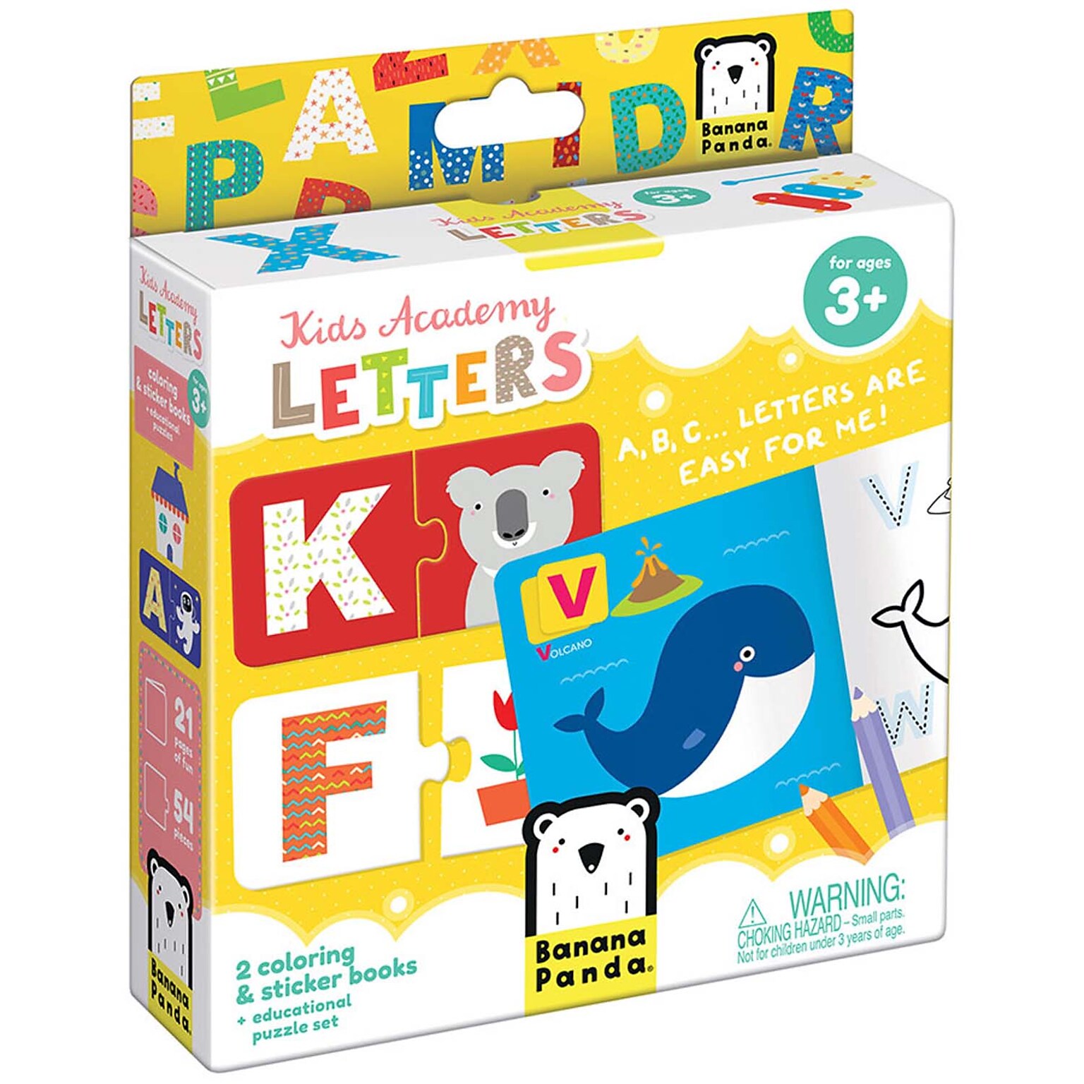 Banana Panda Kid Academy Letters, Coloring Book & Puzzles (BPN77373)