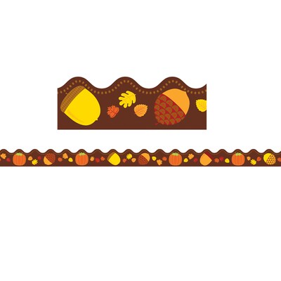 Carson Dellosa Education Scalloped Border, 2.25 x 234, Acorns & Pumpkins (CD-108223-6)