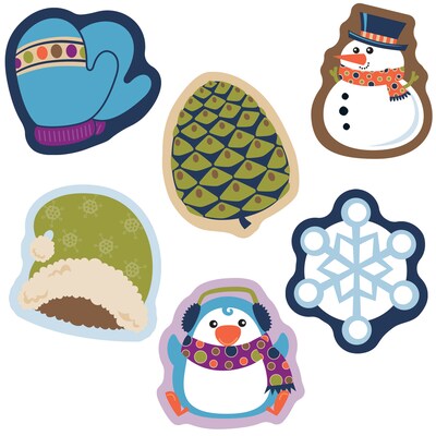 Carson Dellosa Education Winter Mix Mini Cut-Outs, 38/Pack, 6 Packs (CD-120182-6)