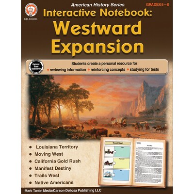 Interactive Notebook: Westward Expansion Resource Book, Grade 5-8 by Mark Twain Media, Paperback (97