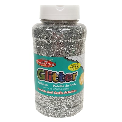CLI Creative Arts Glitter, 1 lb. Bottle, Silver, Pack of 3 (CHL41145-3)