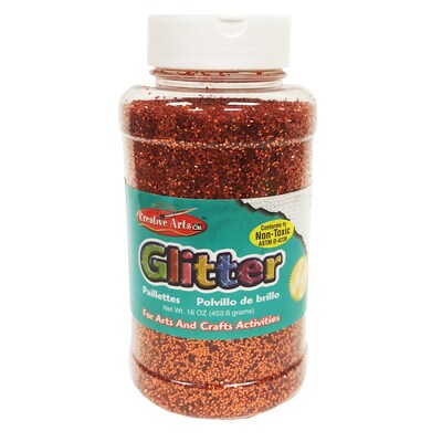 CLI Creative Arts Glitter, 1 lb. Bottle, Orange, Pack of 3 (CHL41165-3)