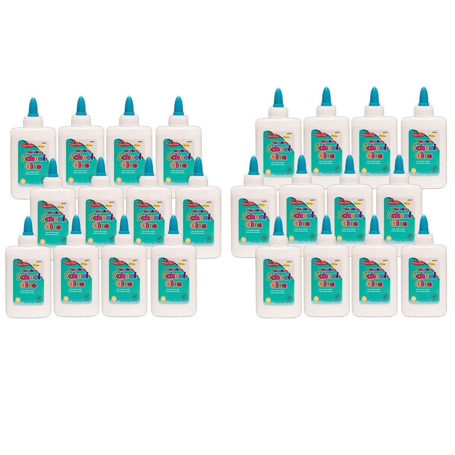 CLI Economy Washable School Glue, 4 oz., Pack of 24 (CHL46004-24)