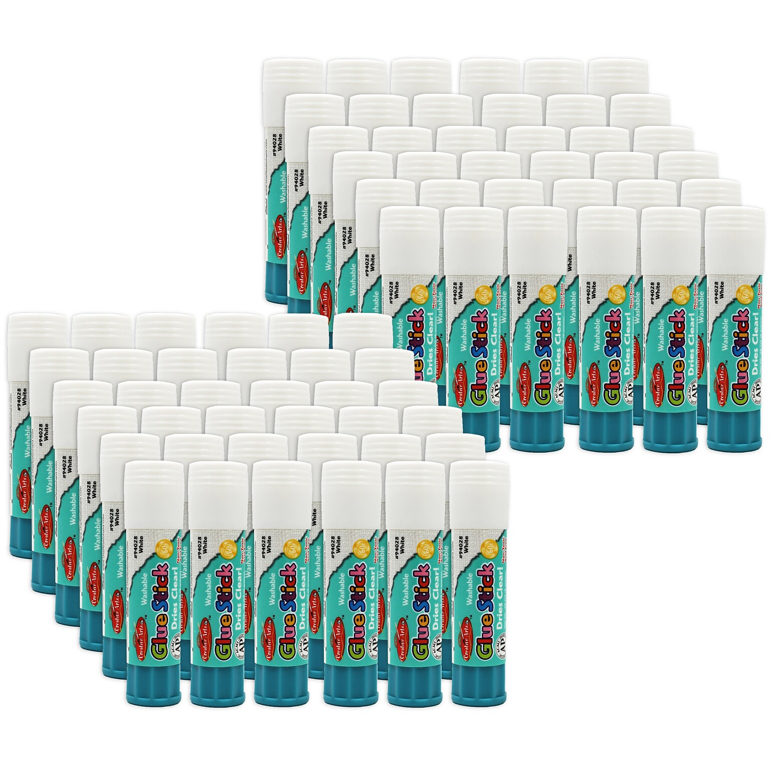 CLI Washable Glue Sticks, 0.28 oz., 72/Pack (CHL94028-72)