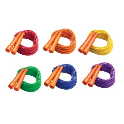 Champion Sports Licorice Speed Jump Rope, 16' with Orange Handles, Pack of 6 (CHSSPR16-6)