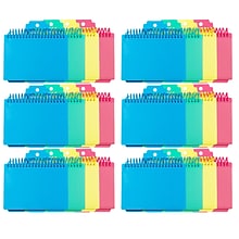 C-Line 3 x 5 Spiral Bound Index Card Notebook with Index Tabs, Lined, Assorted Colors, 6/Pack (CLI