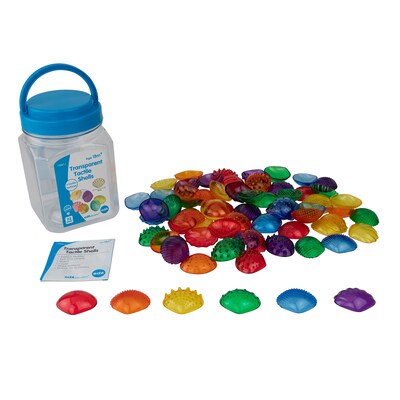 Edx Education Transparent Tactile Shells, Assorted Colors, Set of 72 (CTU13841)