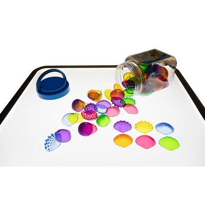 Edx Education Transparent Tactile Shells, Assorted Colors, Set of 72 (CTU13841)