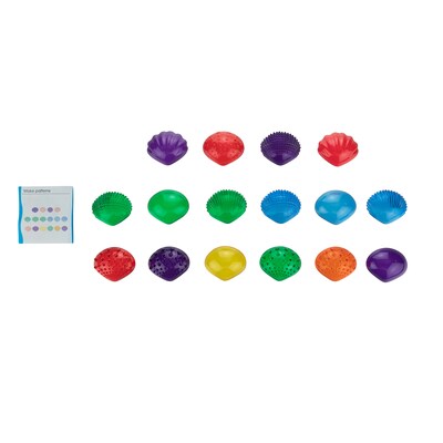 Edx Education Transparent Tactile Shells, Assorted Colors, Set of 36 (CTU13842)