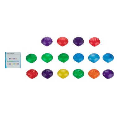 Edx Education Transparent Tactile Shells, Assorted Colors, Set of 36 (CTU13842)