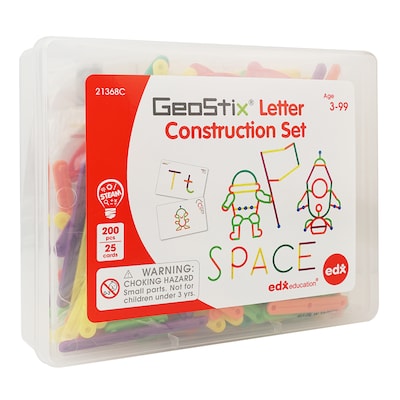 Edx Education GeoStix Letter Construction Set, 200 Pieces (CTU21368)