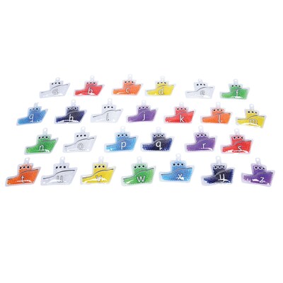 TickiT Rainbow Gel Alpha Boats, Assorted Colors, Set of 26 (CTU57013)