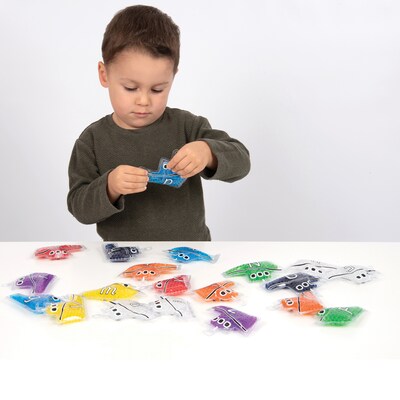 TickiT Rainbow Gel Alpha Boats, Assorted Colors, Set of 26 (CTU57013)