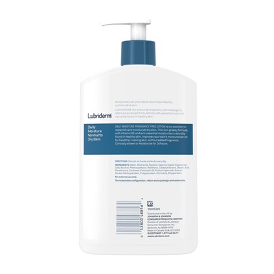 Lubriderm Daily Moisture Lotion, Fragrance-Free, 16 Fl. Oz (420127)