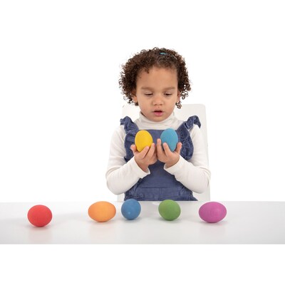 TickiT Rainbow Wooden Eggs, Assorted Colors, Set of 7 (CTU74005)