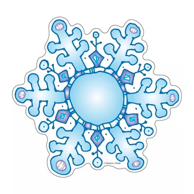 Carson Dellosa Education Snowflakes Cut-Outs by DJ Inkers, 36/Pack, 3 Packs (DJ-620009-3)