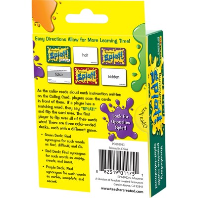 Teacher Created Resources® Synonyms Splat™ Game (EP-62062)