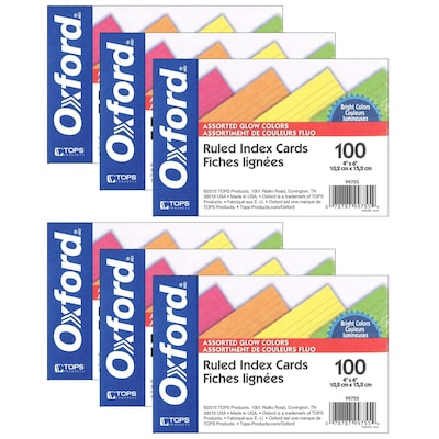 Indexcard 4x6 100ct Ruled | Oxford