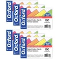 Oxford Glow Index Cards, 4 x 6, 100 Per Pack, 6 Packs (ESS99755-6)